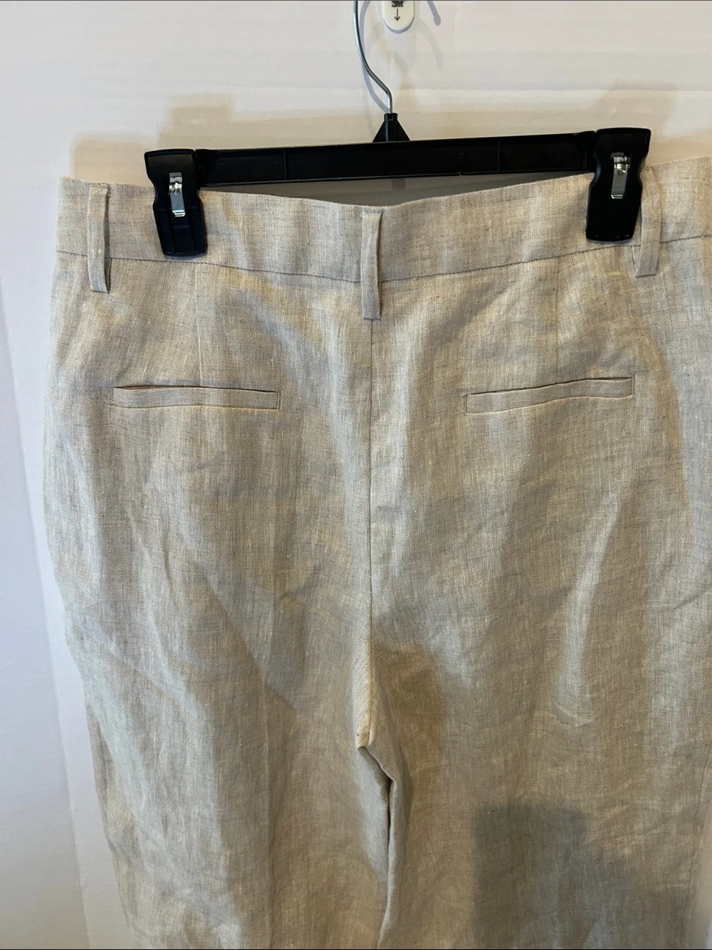 Reformation Alex Oatmeal Linen Wide Leg Pants Size 10 NWT Elevated Neutrals